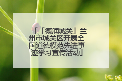 「德润城关」兰州市城关区开展全国道德模范先进事迹学习宣传活动