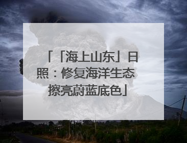 「海上山东」日照：修复海洋生态 擦亮蔚蓝底色