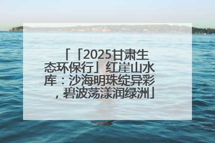 「2025甘肃生态环保行」红崖山水库：沙海明珠绽异彩，碧波荡漾润绿洲