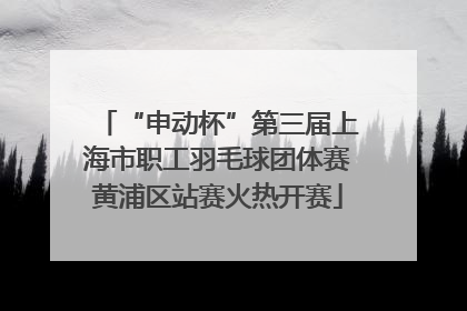 “申动杯”第三届上海市职工羽毛球团体赛黄浦区站赛火热开赛
