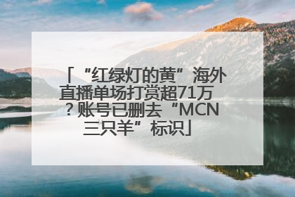 “红绿灯的黄”海外直播单场打赏超71万？账号已删去“MCN三只羊”标识