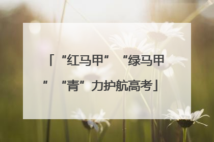 “红马甲”“绿马甲”“青”力护航高考