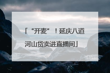 “开麦”！延庆八道河山货卖进直播间
