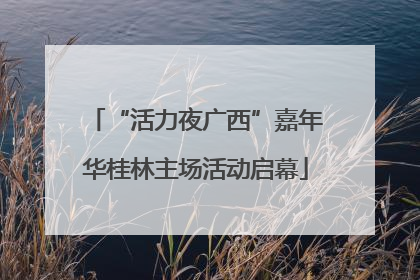 “活力夜广西”嘉年华桂林主场活动启幕