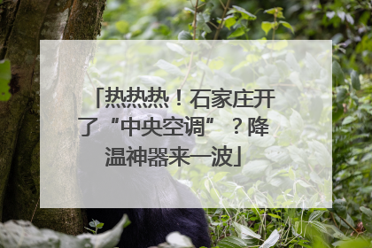 热热热！石家庄开了“中央空调”？降温神器来一波