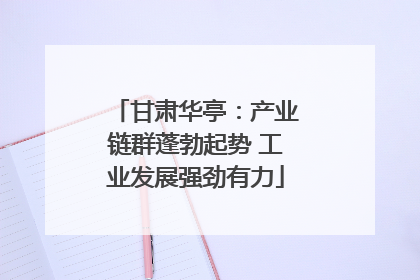 甘肃华亭：产业链群蓬勃起势 工业发展强劲有力