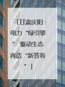 甘肃庆阳：电力“绿引擎” 驱动生态再造“新答卷”
