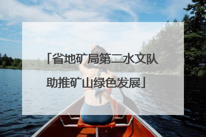 省地矿局第二水文队助推矿山绿色发展