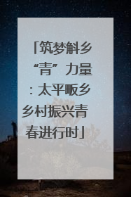 筑梦斛乡“青”力量：太平畈乡乡村振兴青春进行时