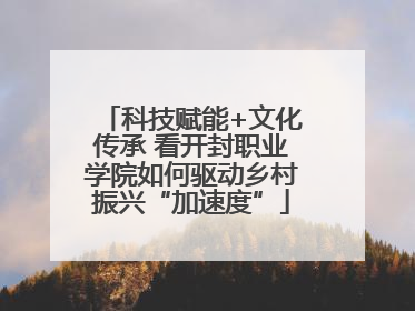 科技赋能+文化传承 看开封职业学院如何驱动乡村振兴“加速度”