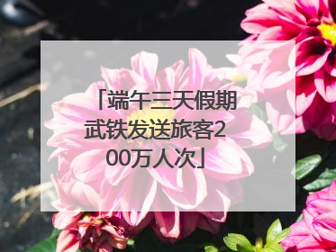 端午三天假期武铁发送旅客200万人次