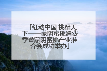 红动中国 桃醉天下——蒙阴蜜桃消费季暨蒙阴蜜桃产业推介会成功举办