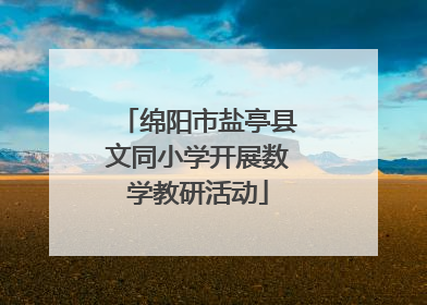 绵阳市盐亭县文同小学开展数学教研活动
