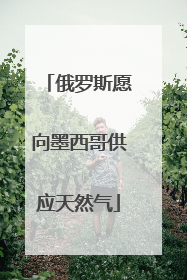 俄罗斯愿向墨西哥供应天然气