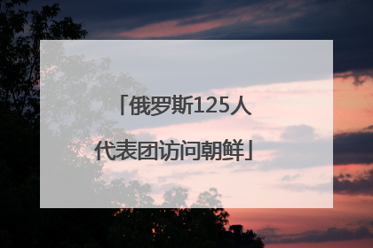 俄罗斯125人代表团访问朝鲜