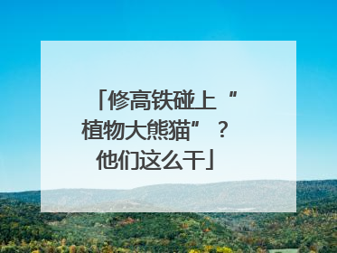 修高铁碰上“植物大熊猫”？他们这么干