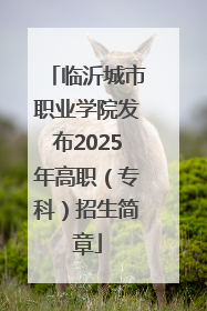 临沂城市职业学院发布2025年高职（专科）招生简章