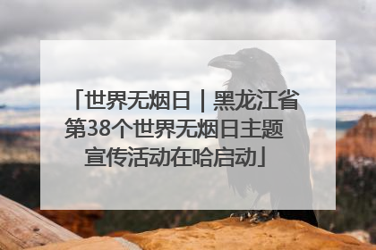 世界无烟日｜黑龙江省第38个世界无烟日主题宣传活动在哈启动