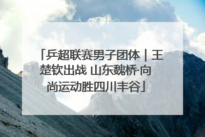 乒超联赛男子团体｜王楚钦出战 山东魏桥·向尚运动胜四川丰谷
