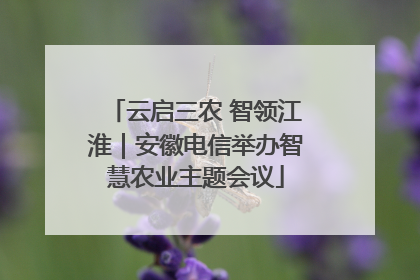 云启三农 智领江淮｜安徽电信举办智慧农业主题会议
