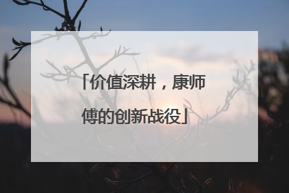 价值深耕，康师傅的创新战役