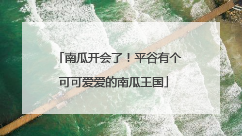 南瓜开会了！平谷有个可可爱爱的南瓜王国
