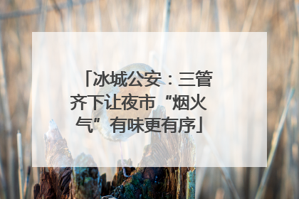 冰城公安：三管齐下让夜市“烟火气”有味更有序