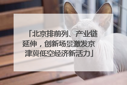 北京排前列、产业链延伸，创新场景激发京津冀低空经济新活力
