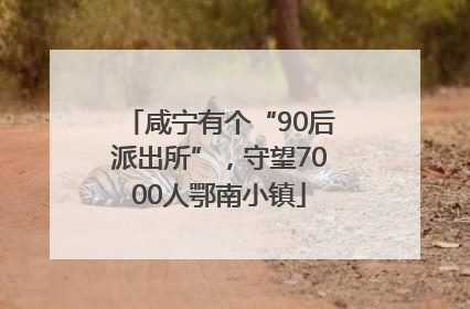 咸宁有个“90后派出所”，守望7000人鄂南小镇
