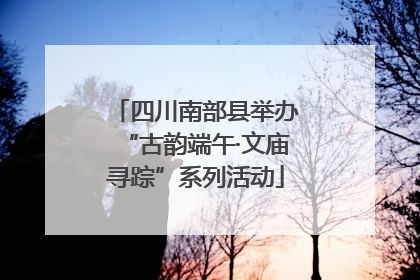四川南部县举办“古韵端午·文庙寻踪”系列活动