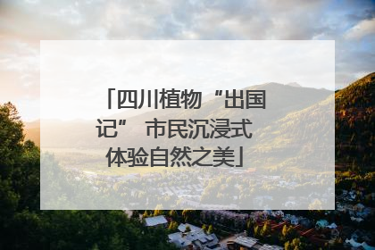 四川植物“出国记” 市民沉浸式体验自然之美