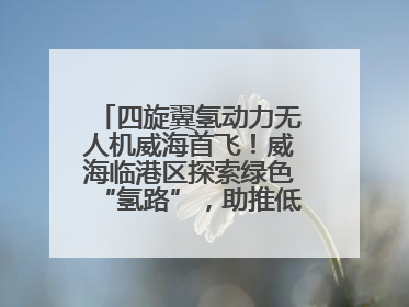 四旋翼氢动力无人机威海首飞！威海临港区探索绿色“氢路”，助推低空经济向长续航、大载重“进化”