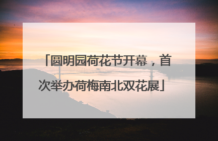 圆明园荷花节开幕，首次举办荷梅南北双花展