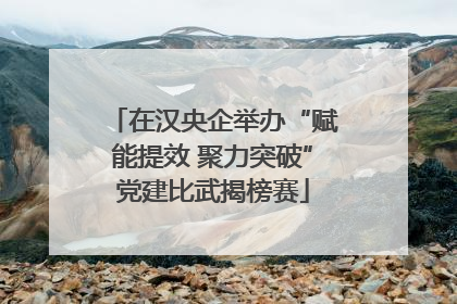 在汉央企举办“赋能提效 聚力突破”党建比武揭榜赛