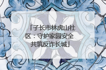 子长市林虎山社区：守护家园安全 共筑反诈长城