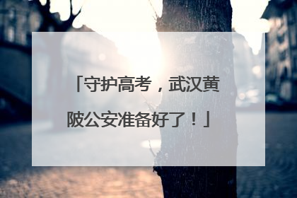守护高考，武汉黄陂公安准备好了！