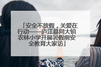 安全不放假，关爱在行动——庐江县同大镇农林小学开展暑假前安全教育大家访