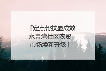 定点帮扶显成效 水景湾社区农贸市场焕新升级