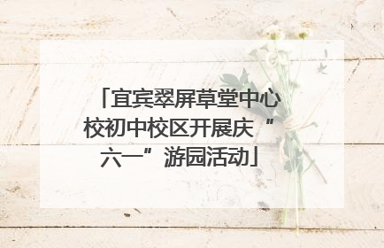 宜宾翠屏草堂中心校初中校区开展庆“六一”游园活动