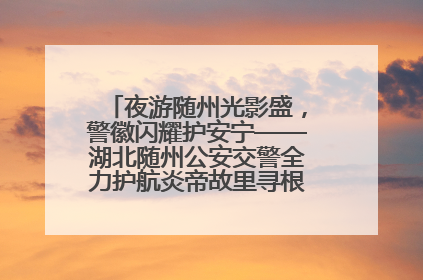 夜游随州光影盛，警徽闪耀护安宁——湖北随州公安交警全力护航炎帝故里寻根节夜游活动侧记