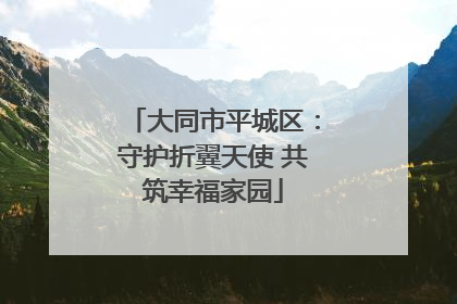 大同市平城区：守护折翼天使 共筑幸福家园