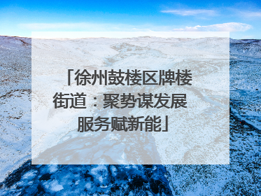 徐州鼓楼区牌楼街道：聚势谋发展 服务赋新能