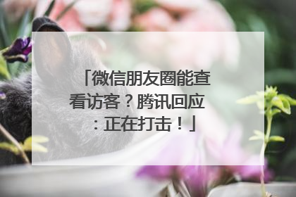 微信朋友圈能查看访客？腾讯回应：正在打击！