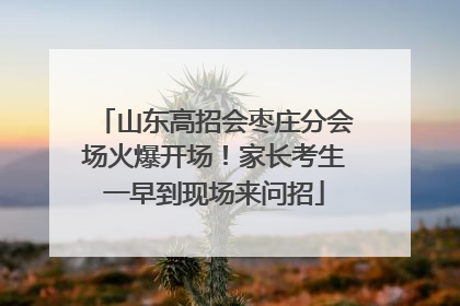 山东高招会枣庄分会场火爆开场！家长考生一早到现场来问招