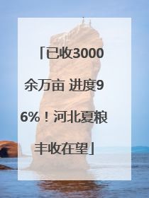 已收3000余万亩 进度96%！河北夏粮丰收在望