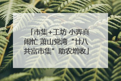 市集+工坊 小弄真闹忙 萧山党湾“廿八共富市集”助农增收