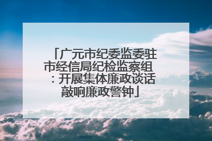 广元市纪委监委驻市经信局纪检监察组：开展集体廉政谈话 敲响廉政警钟
