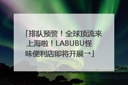排队预警！全球顶流来上海啦！LABUBU怪味便利店即将开展→