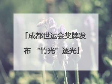 成都世运会奖牌发布 “竹光”逐光