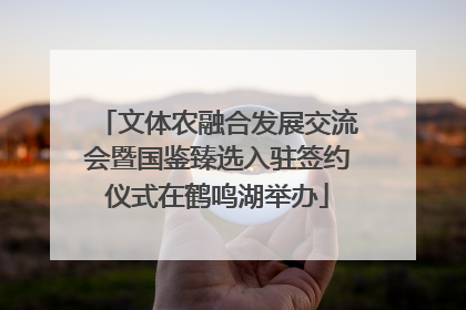 文体农融合发展交流会暨国鉴臻选入驻签约仪式在鹤鸣湖举办